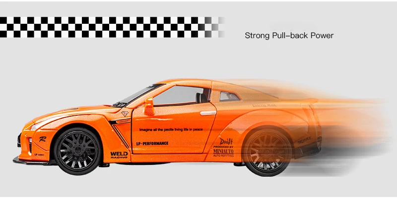 Nissan Gtr1: 32 супер ЗАПУСК сплава Модель автомобиля ВОИН транспортное средство Автомобиль Моделирование Модель орнамент детская Игрушечная машина