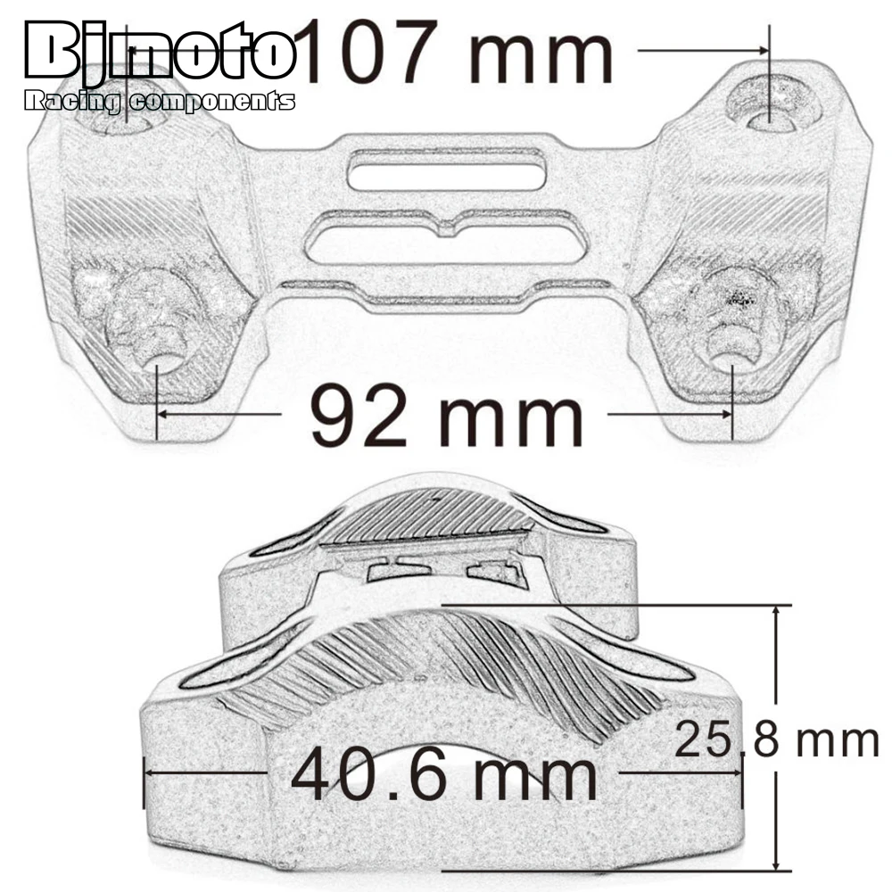 

Bjmoto Motorcycle MT09 FZ09 MT 09 Handlebar Fat Handle Bar Riser Mount For Yamaha MT-09 FZ9 FZ-09 2013 2014 2015 2016 2017 2018