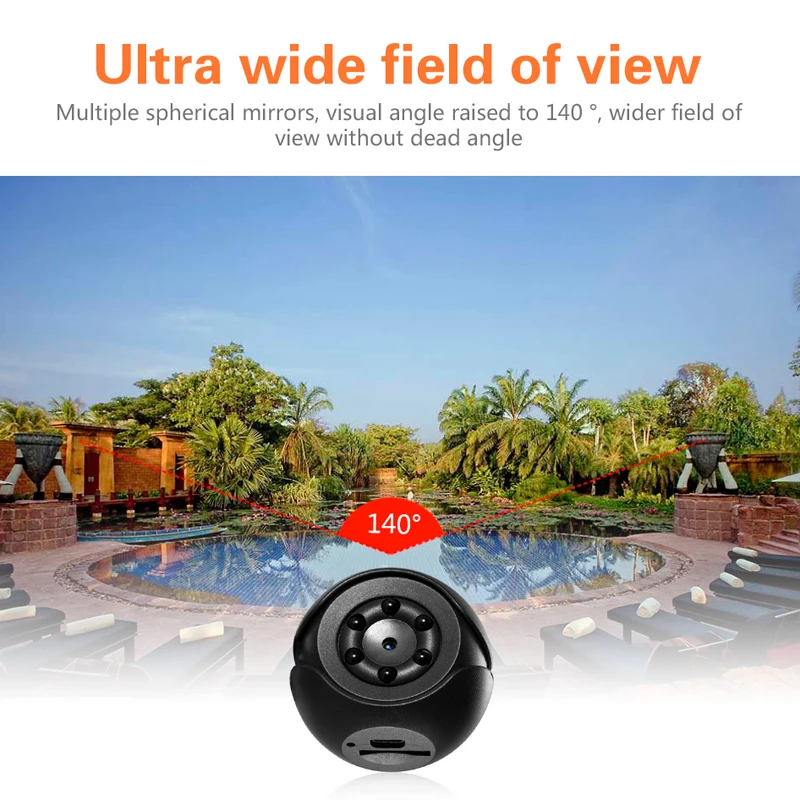 SQ6 HD 1080P Mini Surveillance Camera Camcorder Angle Night Vision Small Video Sports DVR Motion Sensor Detection | Безопасность и