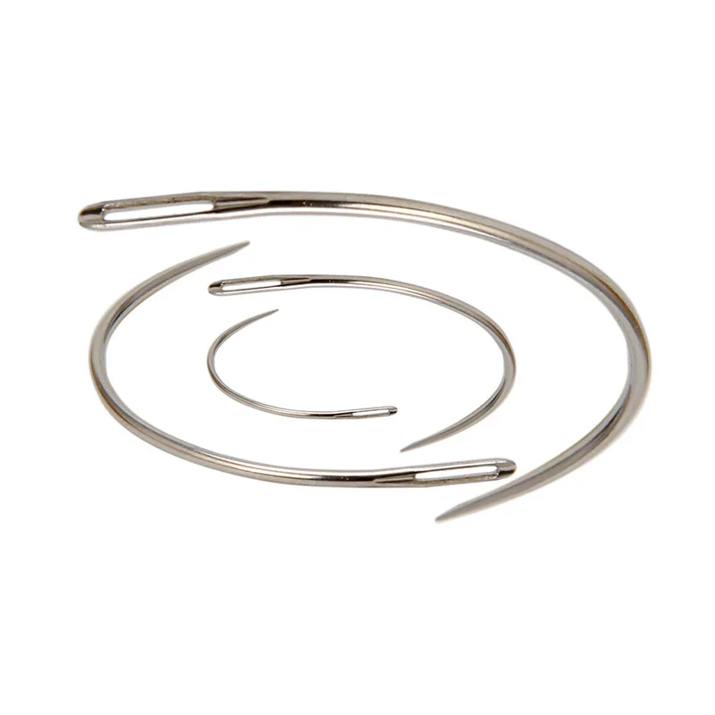 

P82C Needles Hand Sewing Upholstery Repair Kint Quilting 4pcs Curved 3 4 5 6cm