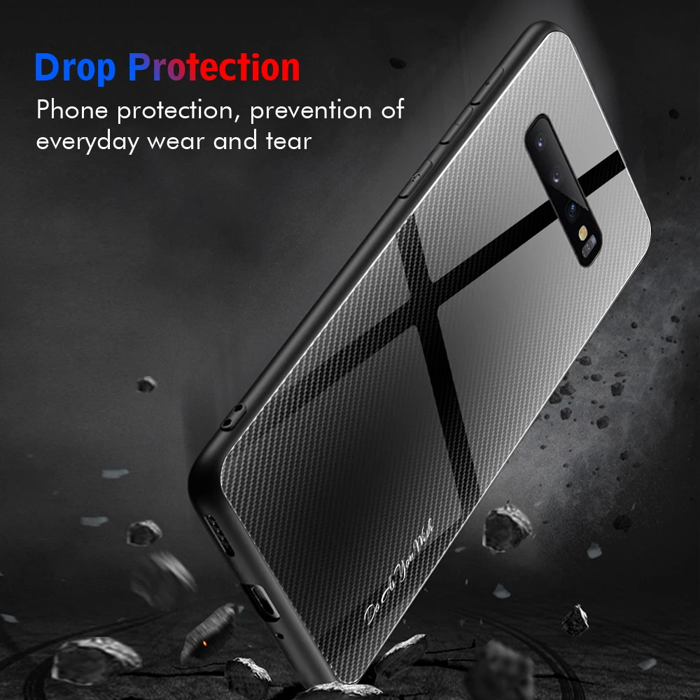 Gradient Tempered Glass Case For Samsung Galaxy S22 S10 S23 Plus Note 10 Plus S21 S20 S22 S23 Ultra S10E Cover