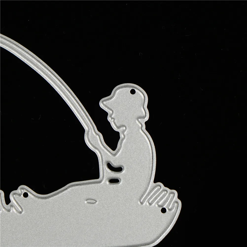 

1pc Embossing Fishing Metal Cutting Dies Stencil For DIY Cards Album Scrapbooking Decoretion 7.5cm*6.3cm