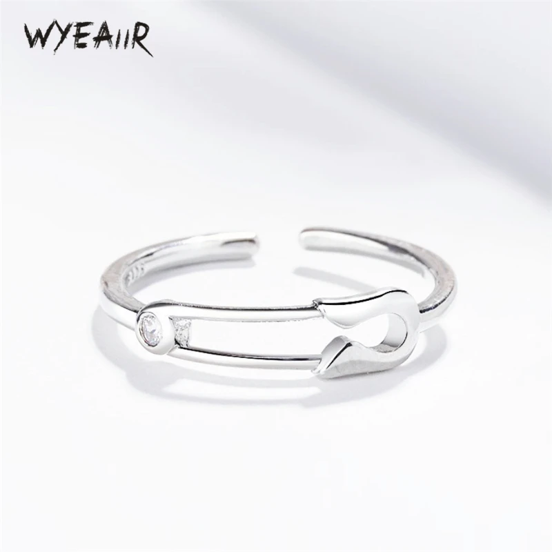 

WYEAIIR 925 Sterling Silver Retro Personality Weaving Wave Art Female Resizable Opening Rings