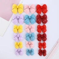 20Pcs Cute Dot Bowknot Resin Crafts DIY Childrens Hair Clips Necklaces Mobile Phone Shell Patch Decorative Material Accessories