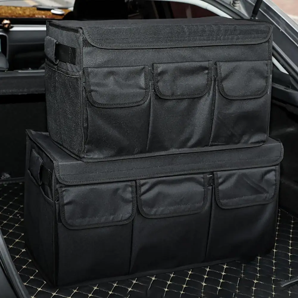 

Car Boot Organiser Heavy Duty Folding Car Boot Storage Bag With Cover Collapsible Car Boot Tidy Large Capacity Non-Slip Tidy