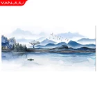 Алмазная 5D живопись, традиционная китайская полноформатная картина с пейзажем, Алмазная мозаика, алмазная вышивка сделай сам, картина Стразы