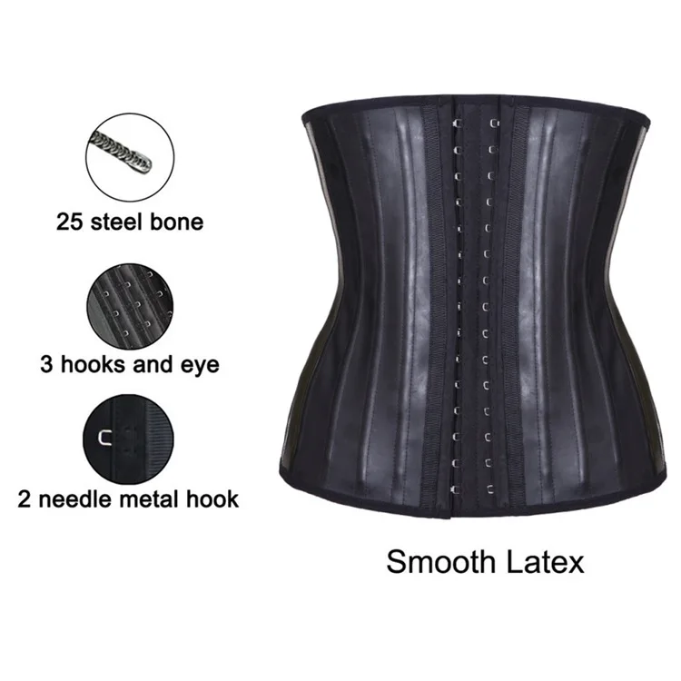 AphroVenus 100% Latex Waist Trainer Body Shapers Fitness Waist Trainer Zipper Shapewear Slimming Belt Fajas
