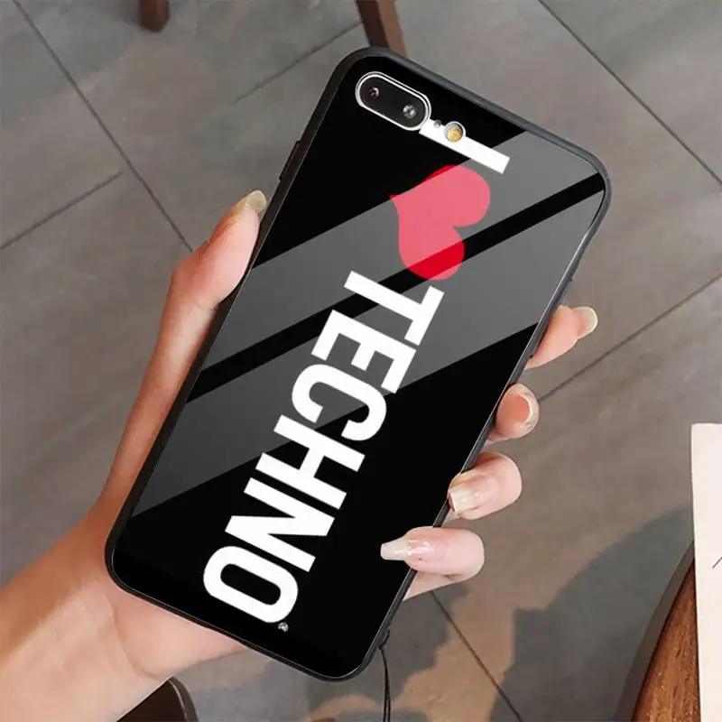 

Techno Music fashion coque luxury fashion Phone Case shell Tempered glass For iphone 5C 6 6S 7 8 plus X XS XR 11 PRO MAX