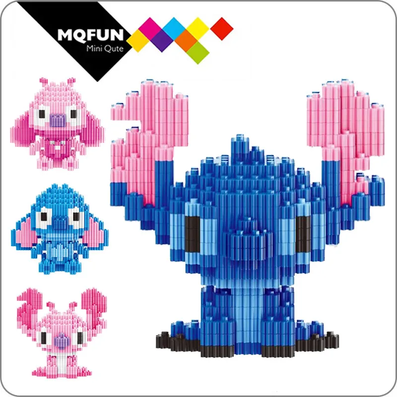 LInkgo милый мультфильм аниме Ститч мини Экшн-фигурки алмазные строительные блоки