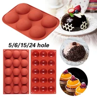 silicone 5 with large semicircle 5 with holes hemispherical cake mold mousse baking dessert silicone mold