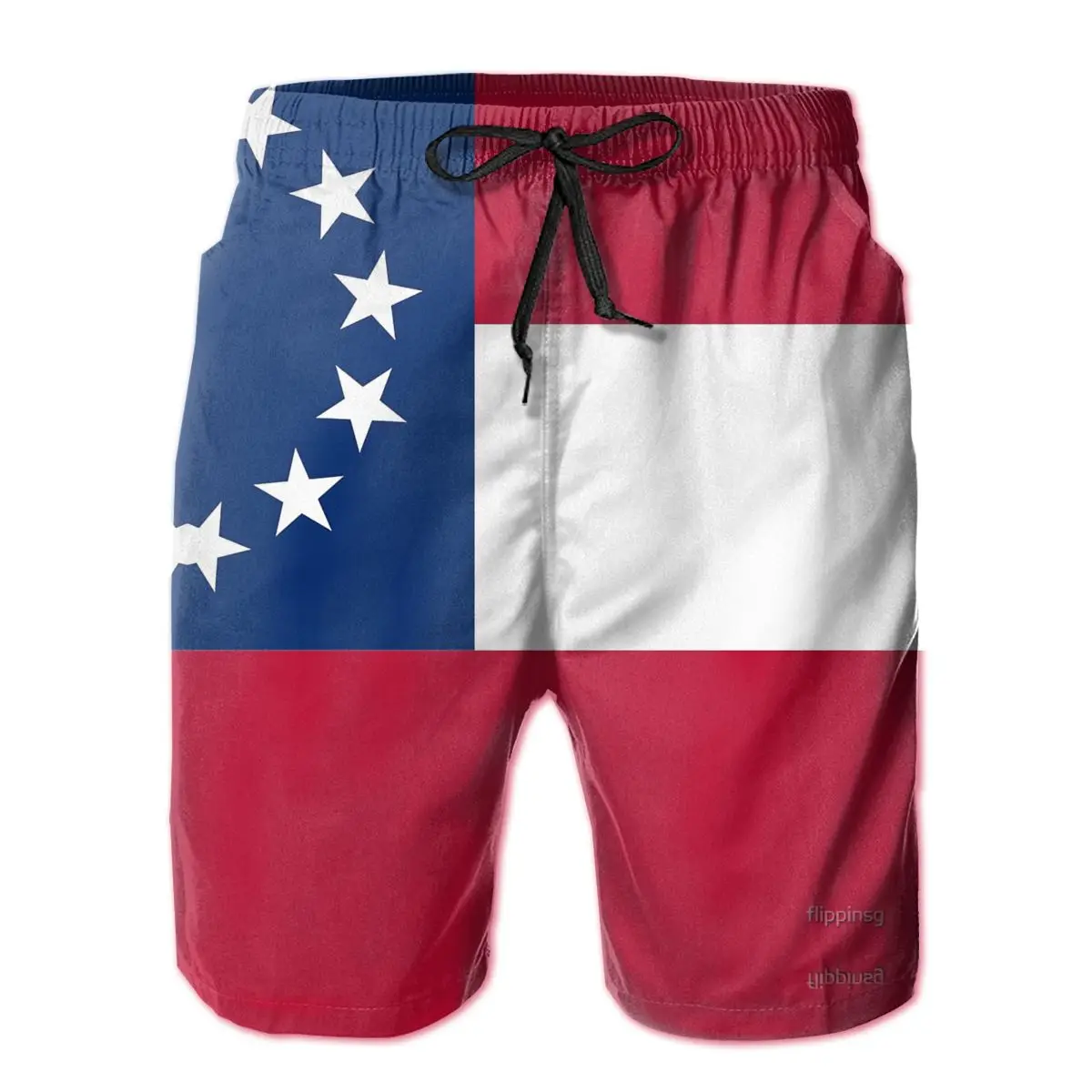 

Causal Breathable Quick Dry Humor Graphic R333 Sports First Confederate Flag Hawaii Pants