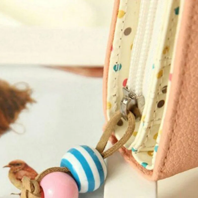 

Fashion Candy Colors Wallet Purse Women Dots Pu Leather Zipper Long Short Wallet Multiple Cards Holder Wallet For Girls