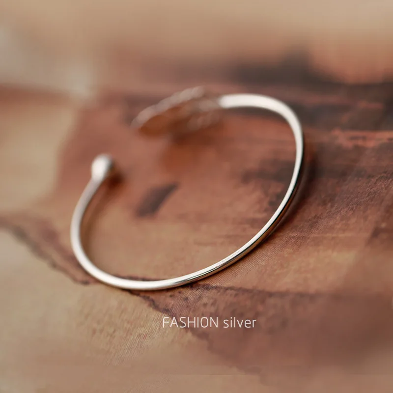 Простые регулируемые Открытые Браслеты OBEAR с перьями Модные посеребренные