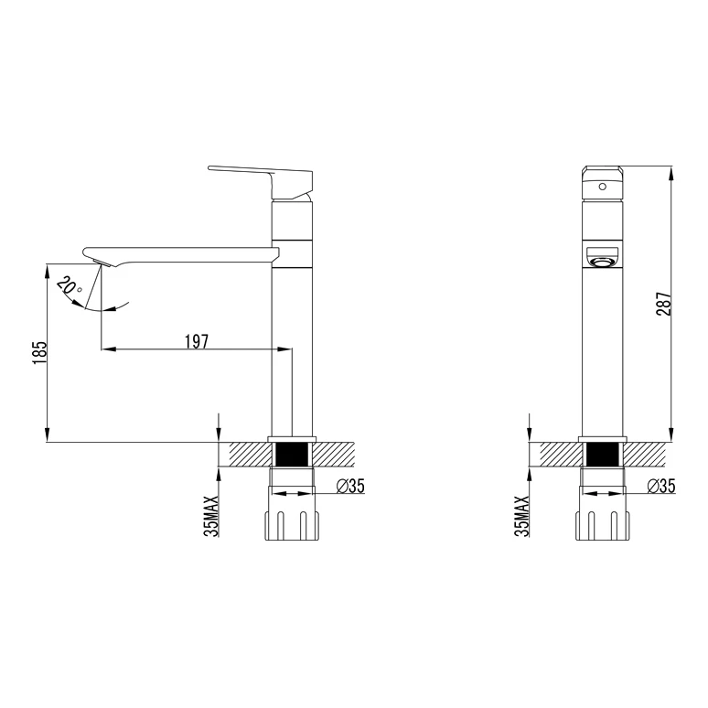 Смеситель для кухни IDDIS Edifice ED3PBSGi05 (керамический картридж съемный аэратор латунь)