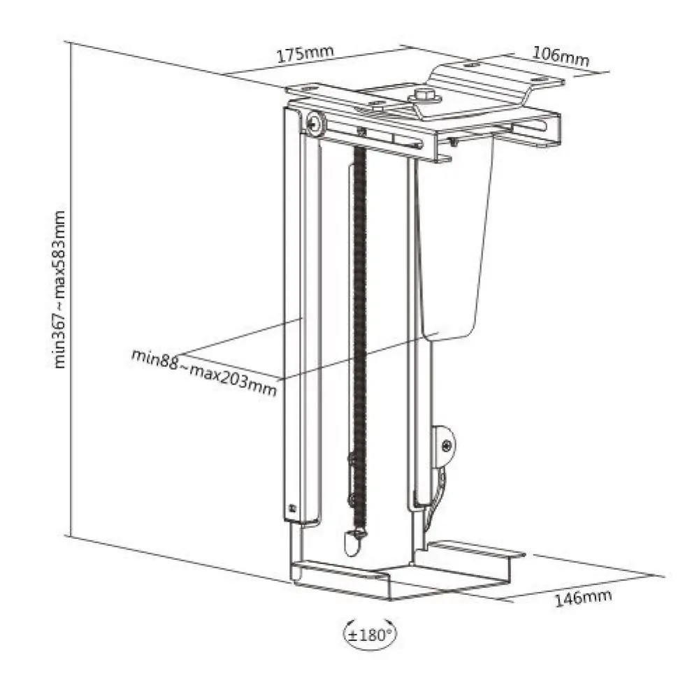 Подвесной держатель системного блока Easy | Автомобили и мотоциклы