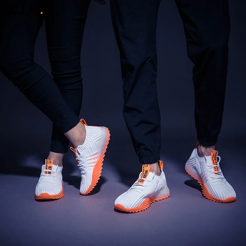 Пары кроссовки оранжевый светильник зеленый Фитнес женская обувь Демисезонный