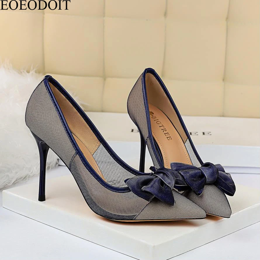 Туфли EOEODOIT женские на высоком каблуке-шпильке заостренный носок без застежки