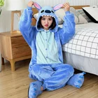 Зимняя Пижама Totoro, одежда для сна в виде единорога, животного, мультфильма, ползунки панда, для женщин, мужчин, унисекс, фланелевая ночная рубашка для взрослых, комплекты домашней одежды
