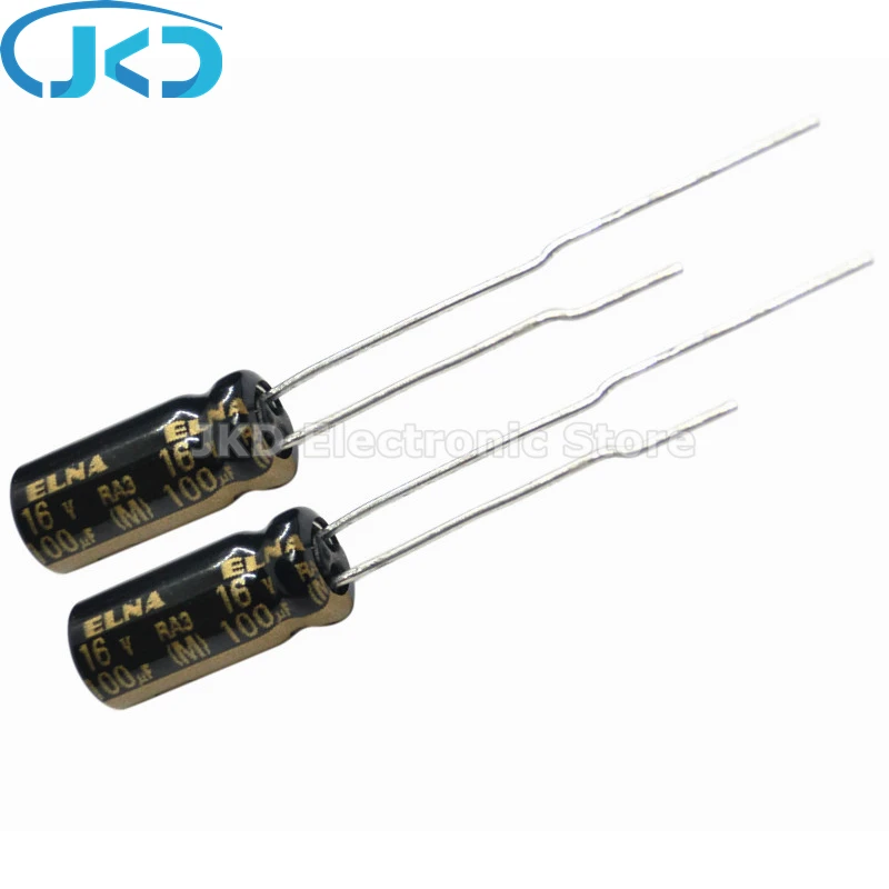 Аудио электролитический конденсатор ELNA RA3 16V100UF 5X11MM 100uF16V 85 ℃ Series 100 мкФ 16V 100%