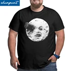 Футболка мужская с коротким рукавом, круглым вырезом и принтом Луна