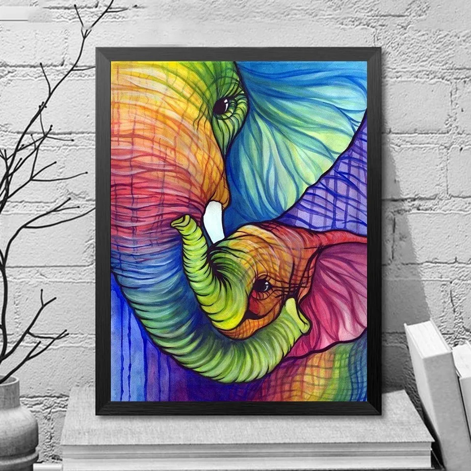 EverShine Diamond Embroidery Elephant 5D Painting Full Square/round Drill Animals Picture Of Rhinestones Home Decoration | Дом и сад
