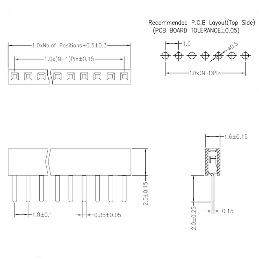 10 шт. позолоченные штырьковые разъемы 1 мм 0 мм|pin strip female|strip |