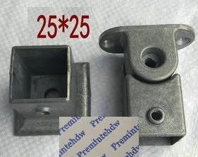 Square 25mm 4 шт./лот незавершенный квадратный круглый алюминиевый пол пост фланец лестницы перила балясины Регулируемый лоток муфта кронштейна фитинги - Цвет: Square 25mm