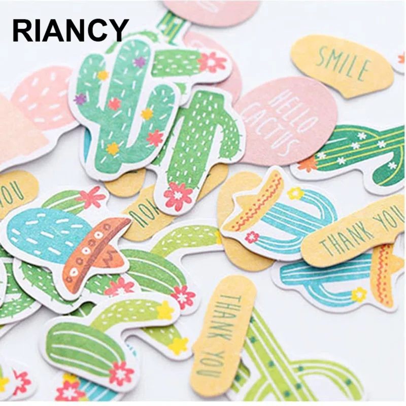 Кактус Акварельная клейкая наклейка s Фламинго Декоративная Бумага Креативный