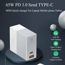 65W USB Chargers Quick Charge 3.0 QC PD 3.0 PD USB-C Type C Fast USB Charger For iPhone Huawei Xiaomi Laptop mobile phone tablet