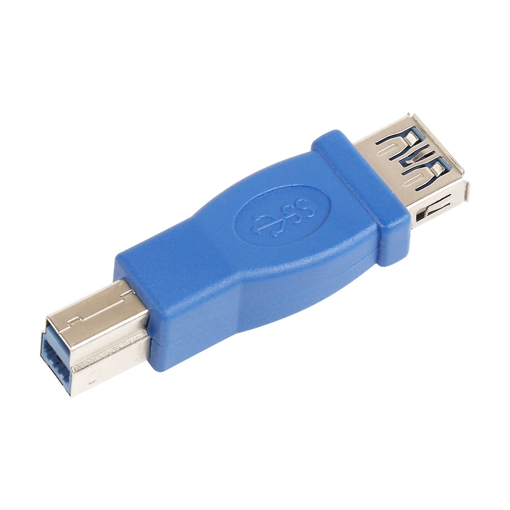 

ZJT10 Hot Sale USB 3.0 Type A Female to Type B Male Plug Connector Adapter USB 3.0 Converter Adaptor AF to BM 100pcs/lot