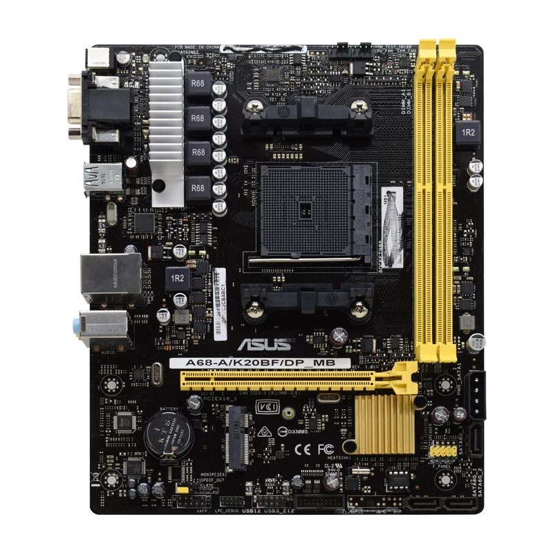 

ASUS A68-A/K20BF Motherboard DDR3 FM2 Motherboard Micro ATX VGA USB2.0 SATA2 PCI-E X16 Slot