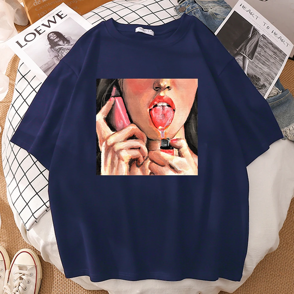 

Cartoon Image Print Woman T-shirt Oversized Soft O Neck Casual Short Sleeve Top Tee Plus Crewneck Personality Female T shirts