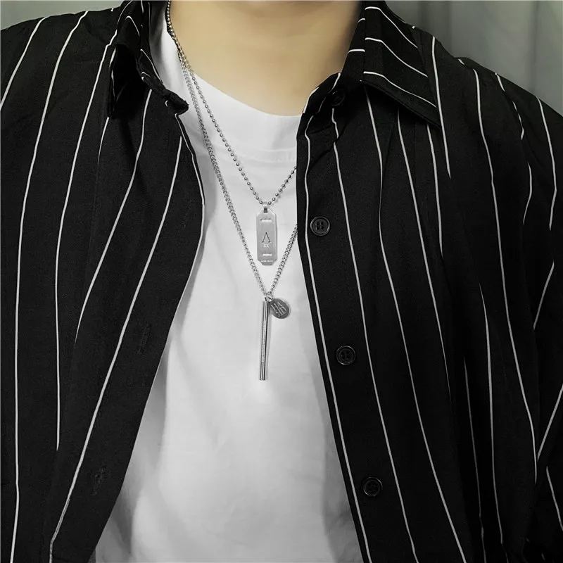 Новинка минималистичное панк ожерелье из титановой стали в стиле хип хоп с