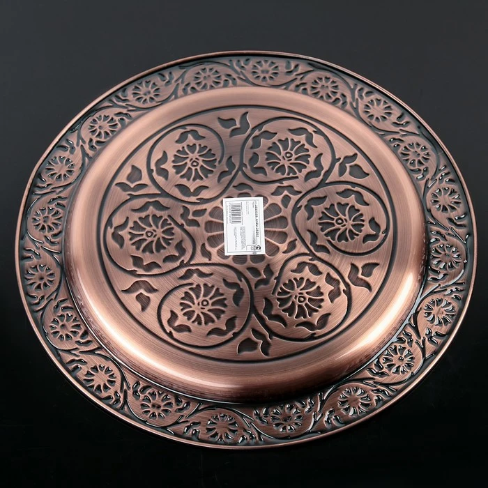 Поднос Султан. Бронза d=34 см | Дом и сад