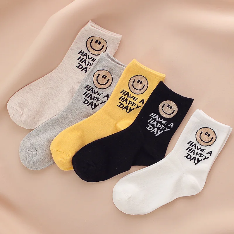 Японские Мультяшные милые носки в стиле Харадзюку женские яркие счастливые со