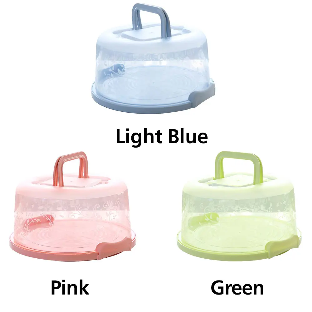 Пластиковый контейнер для хранения тортов ручной кухонный инструмент Круглый