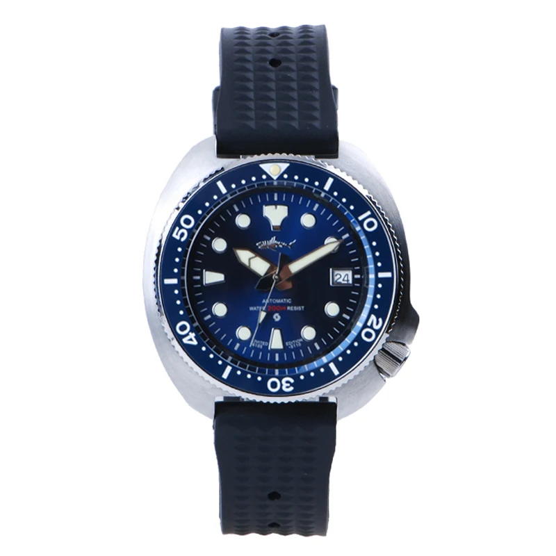 Heimdallr Luxury Mens Dive Watch 47mm Blue Dial Sapphire Crystal 200M Water Resistance Japan NH35A Automatic Movement Watches