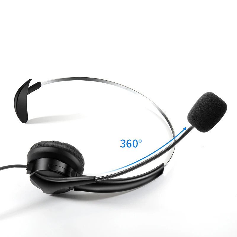 Telephone Headset Call Center Operator USB Corded Offical Headphone with Mini for Computer Laptop PC | Электроника