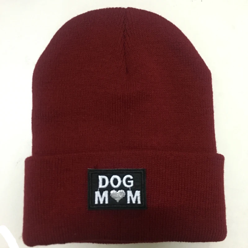 Подгонянные вязанные собачьи бирки для мамы женская кепка зимние дышащие