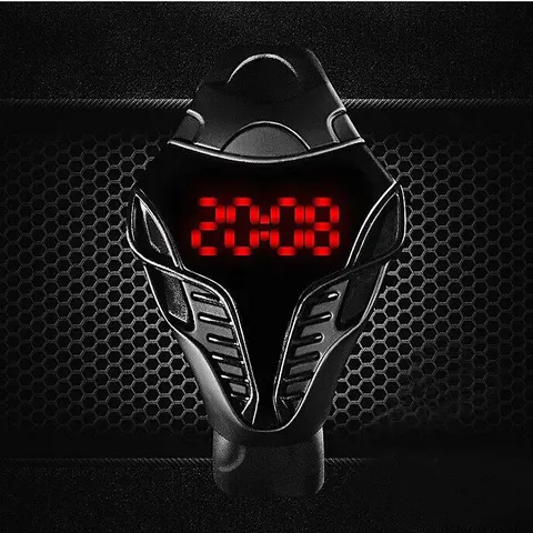 Часы Cobra Watch Wlectronic, модные спортивные цифровые часы с резиновым ремешком, часы со светодиодным экраном