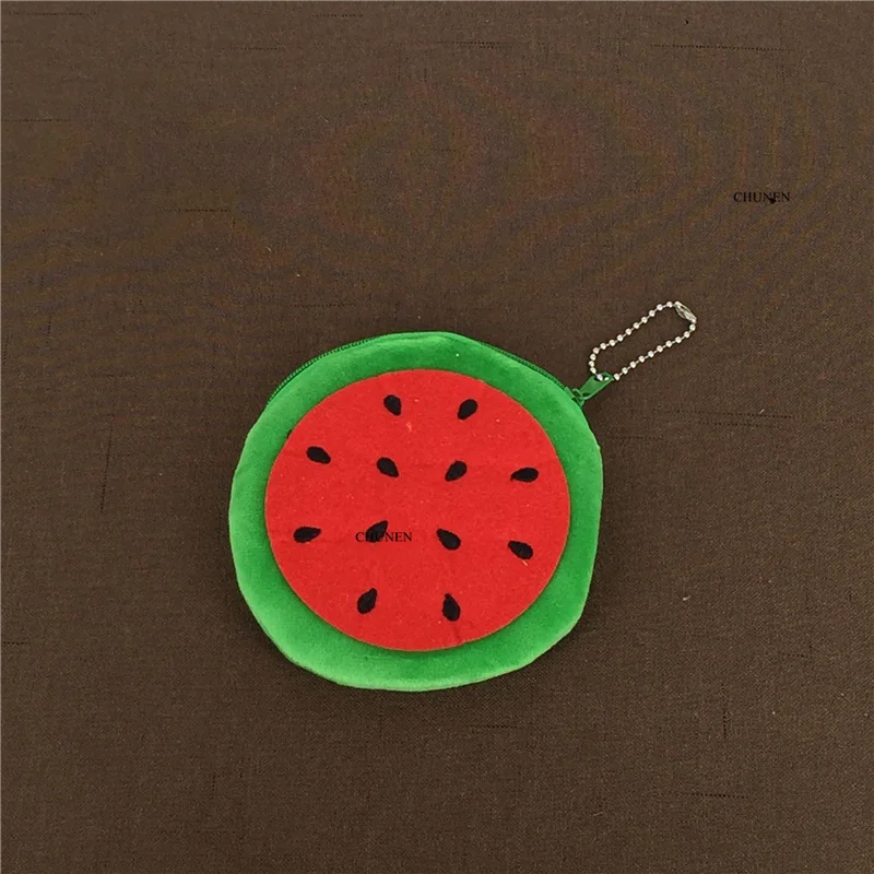 Плюшевый Кошелек с изображением клубники и т. Д. 10 см кошелек цепочкой для ключей
