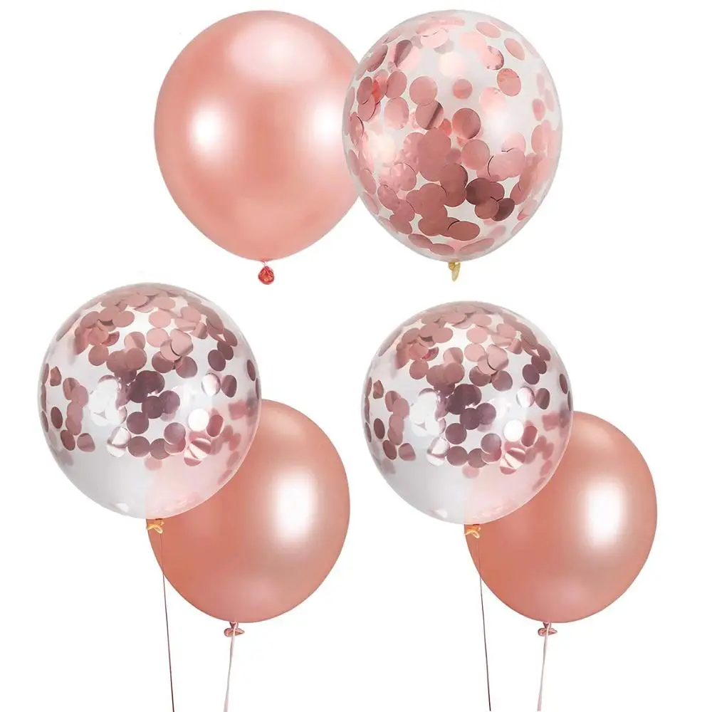 30 шт Розовое золото конфетти воздушные шары День рождения украшения для взрослых