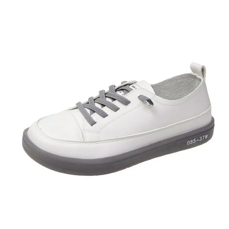 

Fashion Women's Flat Shoes Spring Oxfords Casual Classic Solid Color PU Leather Shoes Women White Shoes Lacing Sneakers