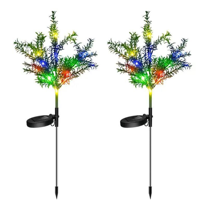 

2021 New Solar Garden Lights Tree Outdoor Multi-Color Changing LED Stake Lights Flower