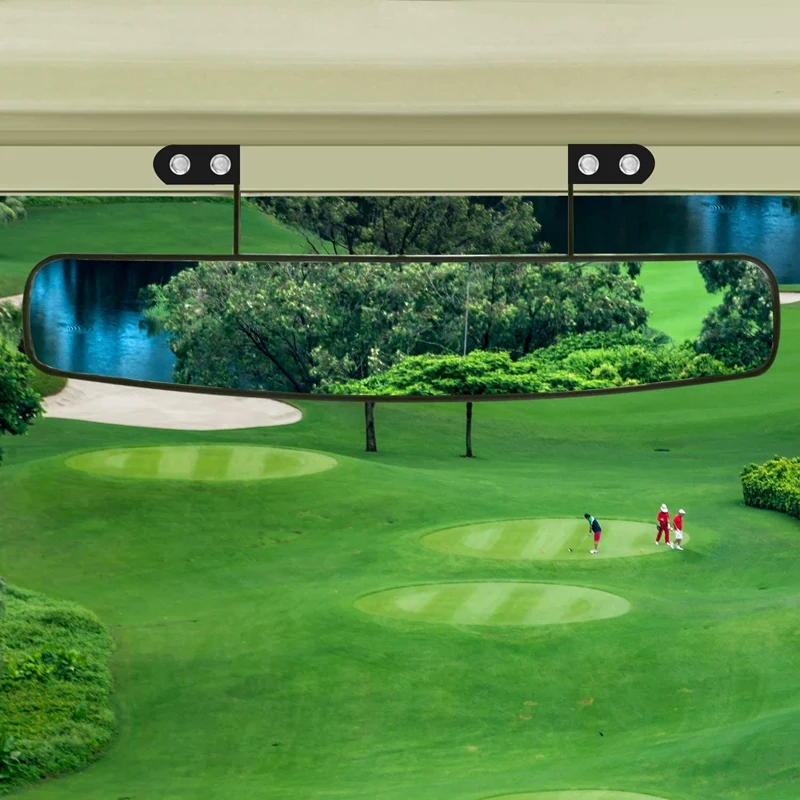 

16.5 Inch Universal Wide Rear View Convex Golf Cart Mirror for EZ Go, Club Car, Yamaha,180 Degree Extra Wide Panoramic