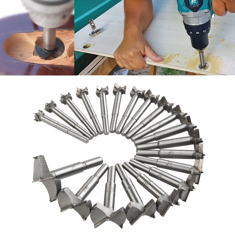 

20pcs/set 14-50mm Forstner Drill Bits Woodworking Self Centering Hole Saw Carbide Wood Cutter Tools