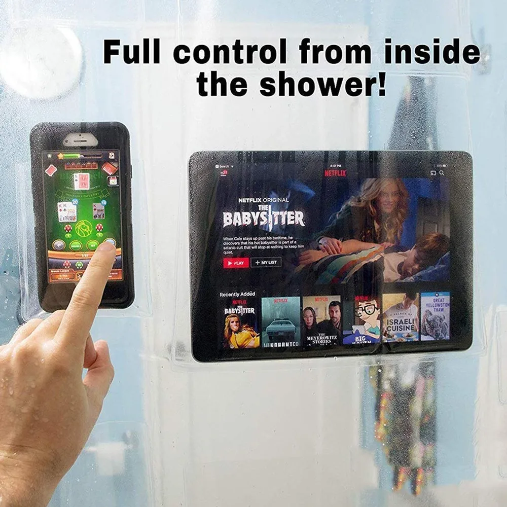 Быстросохнущая прозрачная занавеска для ванной и карманов Водонепроницаемая peva