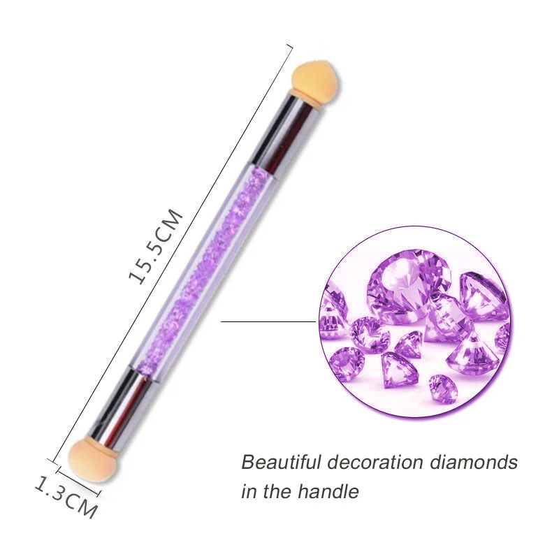 Набор градиентных губчатых ручек для дизайна ногтей цветные точечные кисти