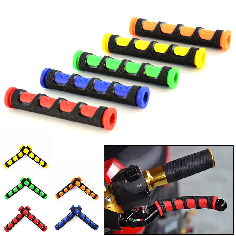 

2 шт./пара противоскользящие ручки для рычага тормоза мотоцикла защита Мягкий резиновый руль Универсальная крышка руля