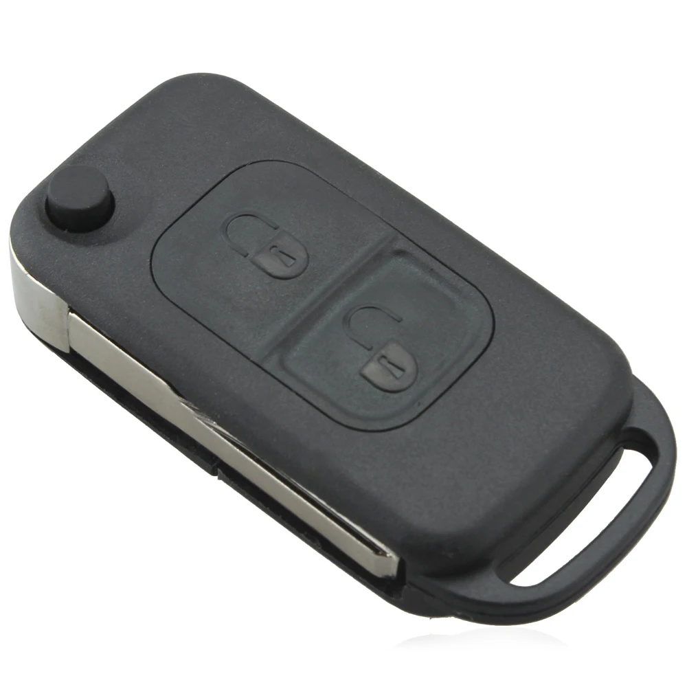 Черный 2 кнопки складной сменный портативный дистанционный Брелок чехол без чипа